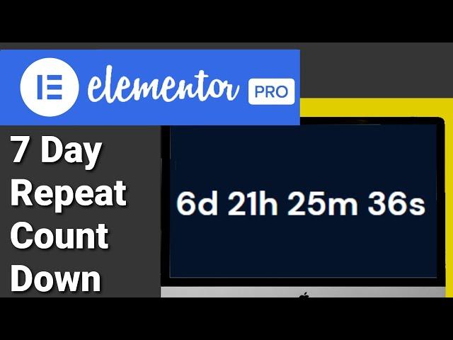 How To Add A 7 Day Repeat Countdown Timer In Elementor And WordPress