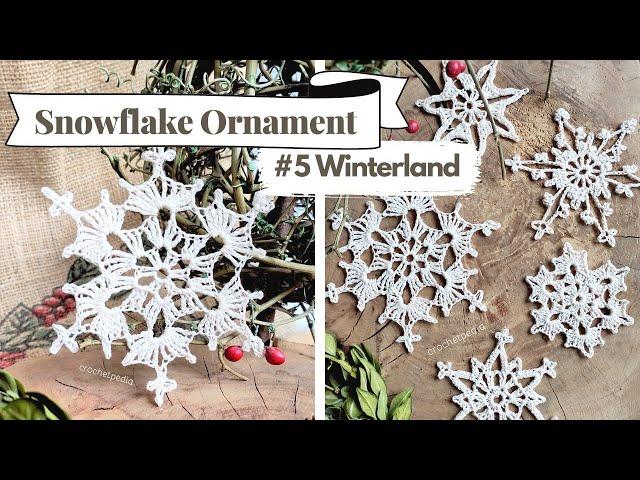 How to Crochet Easy Snowflake Ornament | #5 Winterland