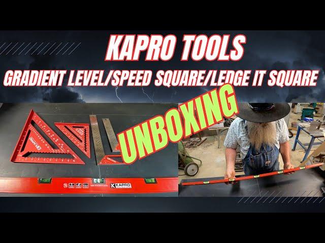 Unboxing of some new tools from Kapro Tools. Gradient level, Speed squares, and Ledge It Square.