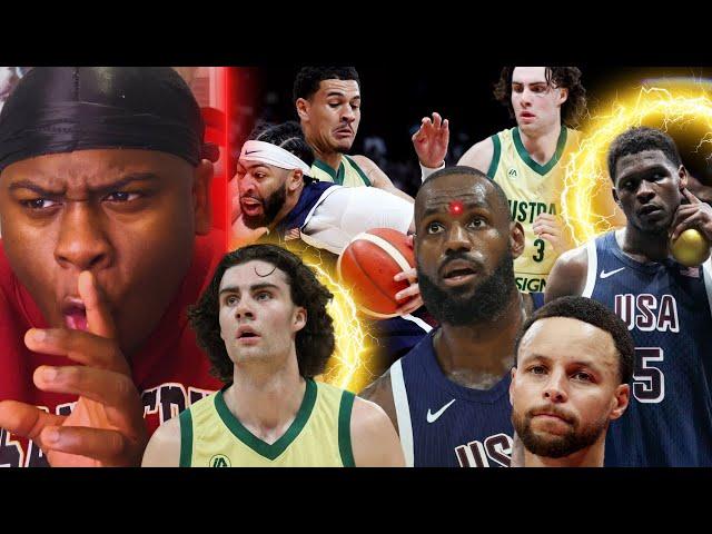 WE TRASH LOWKEY! Team USA vs Australia *REACTION* AD SHOULD START! ALMOST LOST TO JOSH GIDDEY WTF 