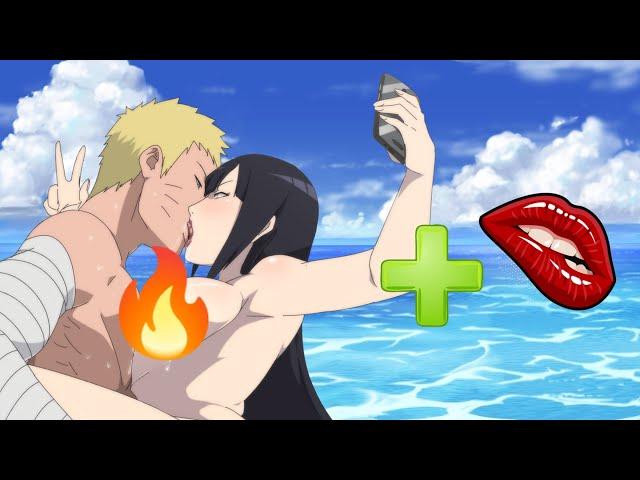 Naruto characters in kiss with hinata mode