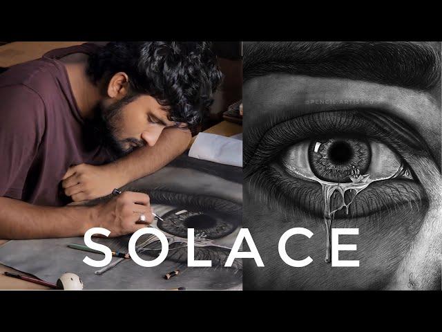 Eye Drawing - “Solace” - Time Lapse | By:- Adnan Ansari (Pencil Artist)