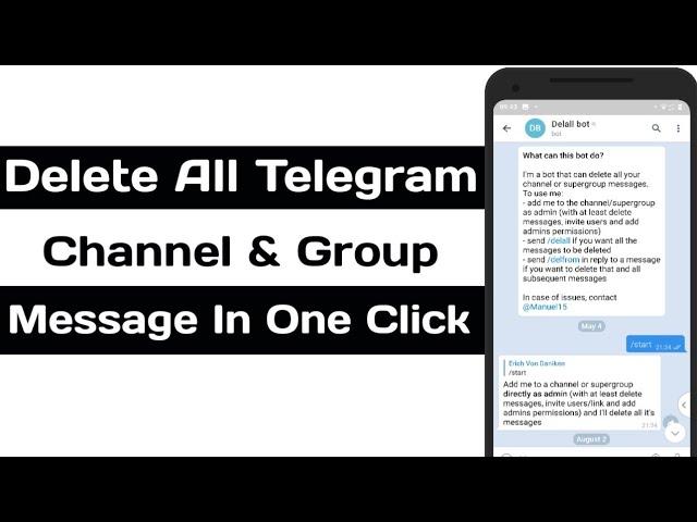 One Click!!! How To Delete All Your Telegram Channel or Group Messages In One Click