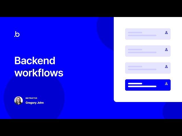 Backend Workflows | Bubble.io Tutorial