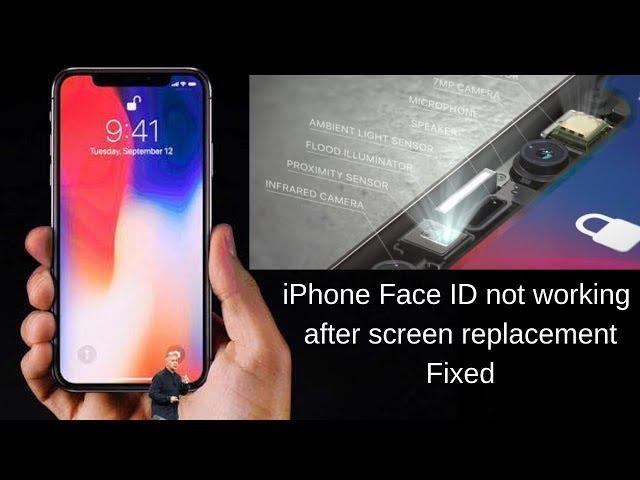 iphone x face id not working after screen replace!Face recognition problem solved.