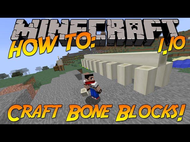 Minecraft 1.10 | How To: Craft & Find Bone Blocks! [FOSSILS!]