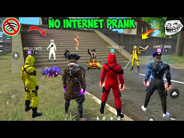 No Internet Prank  Ajjubhai & Amitbhai & Badge99 And Yellow Criminal | Cs Ranked | Garena Free Fire