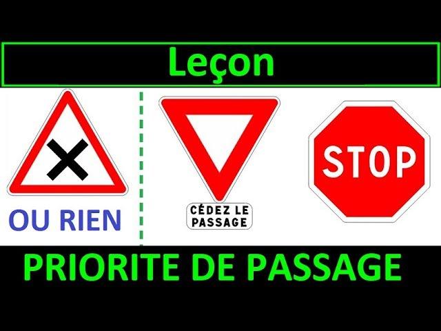 Code de la route Leçon #1 - Priorité de passage