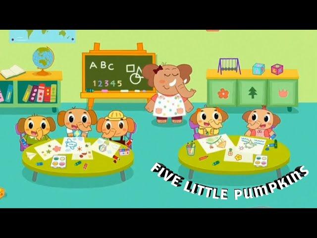 Five Little Pumpkins | Lagu Anak-anakl | BabyBus Bahasa Indonesia | Kids Song #babybus