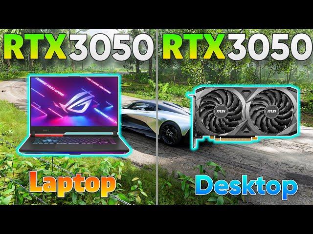 RTX 3050 Laptop vs RTX 3050 Desktop Gaming Benchmark | Test in 12 Games | @1080P