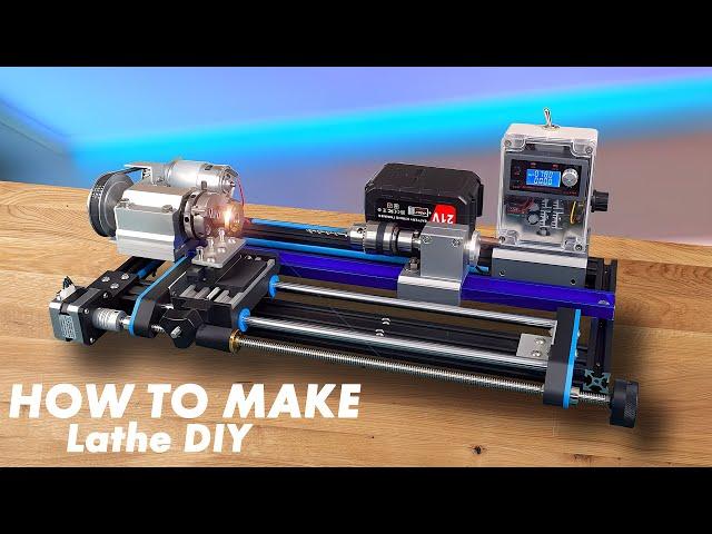 HOW TO MAKE A BATTERY LATHE MACHINE DIY