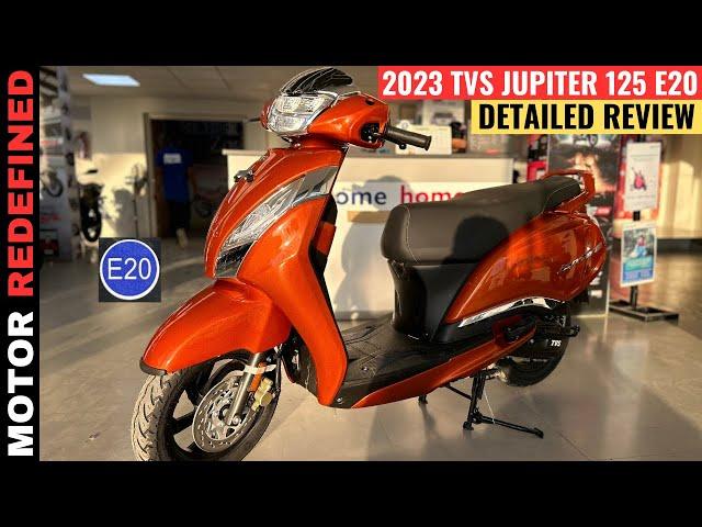 2023 TVS Jupiter 125 E20 OBD-2 BS6 New Model Review | On Road Price, Mileage, Features & Exhaust.