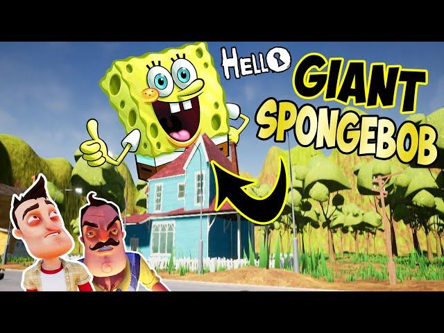 GIANT Spongebob Neighbor | Hello Neighbor Mod