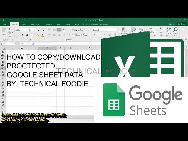 HOW TO COPY/DOWNLOAD/PRINT PROTECTED/ VIEW ONLY GOOGLE SHEET DATA By: Technical Foodie