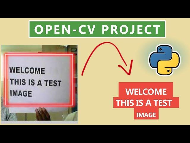 OpenCV project: Text detection using Webcam in Python ( 20 lines )