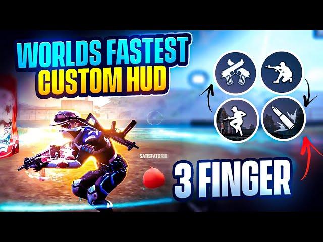 Top 3 Custom Hud Of Fastest 3 Finger Players | Best 3 Finger Custom Hud In FF | Best Custom Hud | FF