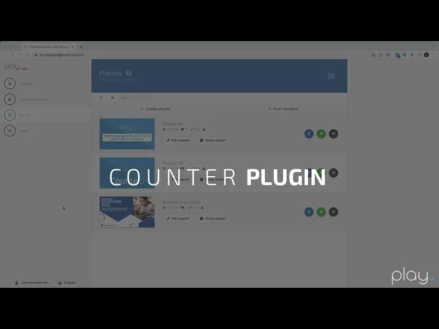 How to set up the Counter Plugin for digital signage