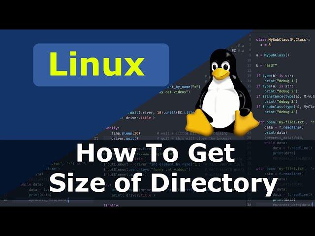 Linux - How To Get Size Of Directory