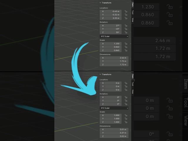 How to Apply All Transforms in Blender #blender #b3d #cgian