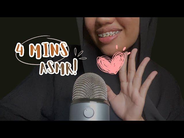 4 MINUTES ASMR (tapping, gripping, scratching, layered mouth sounds)