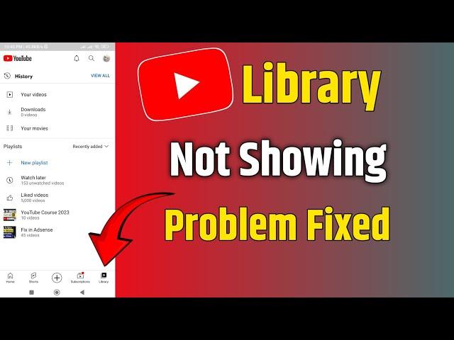 Youtube library option not showing | Fix youtube library option not showing