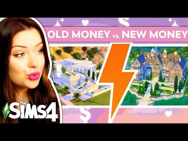 NEW MONEY vs. OLD MONEY Mansion Builds in The Sims 4