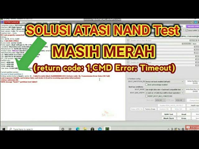 Cara Mengatasi Nand Test Masih Merah (return code: 1,CMD Error) || Di Oppo A3s Saat direct emmc