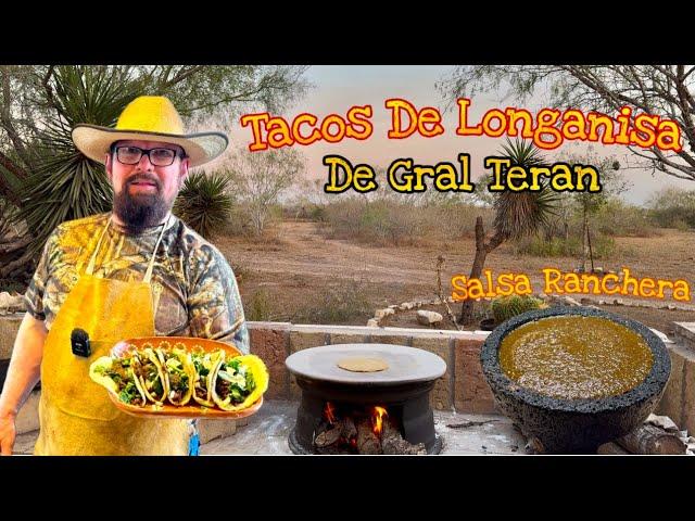 Tacos De Longanisa Con Salsa Ranchera