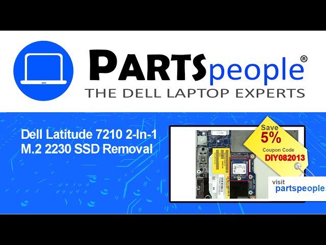 Dell Latitude 7210 2-In-1 (T04J002) M.2 2230 SSD How-To Video Tutorial