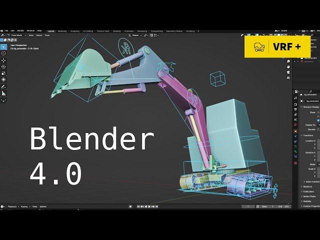 Rigging Tutorial Excavator in Blender 4.x  #blenderaddons