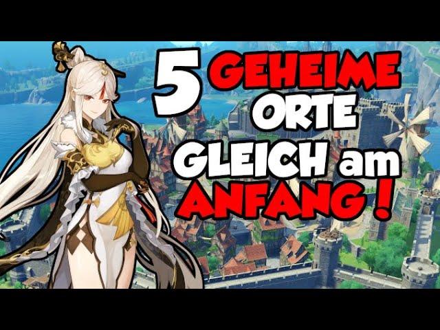 5 GEHEIME ORTE am ANFANG mit SCHATZKISTEN! | GENSHIN IMPACT Deutsch Guide