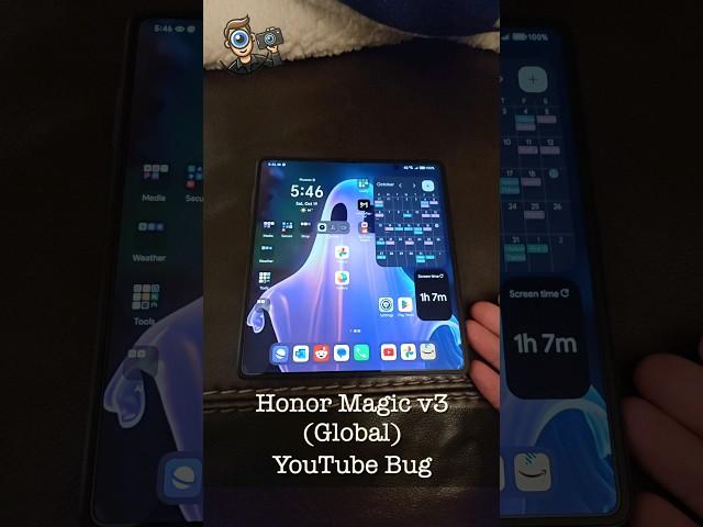 Honor Magic v3 Global YouTube Bug