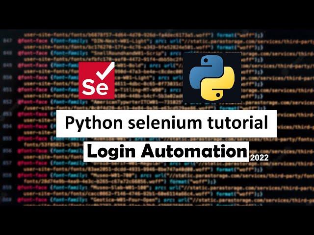 Python selenium tutorial for Login Automation