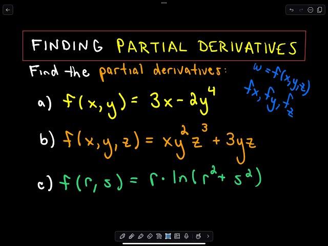  Finding Partial Derviatives 