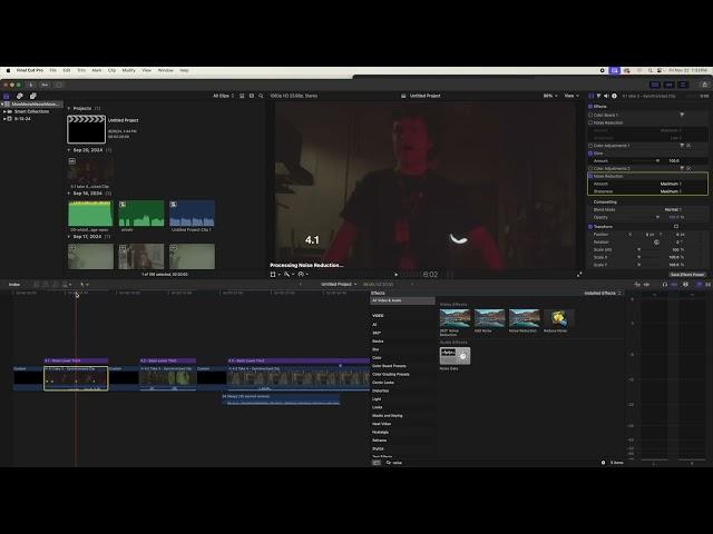 How to use Noise Reduction in Final Cut Pro