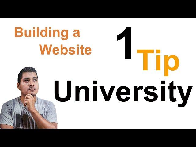 Build a Website - 1 Tip University