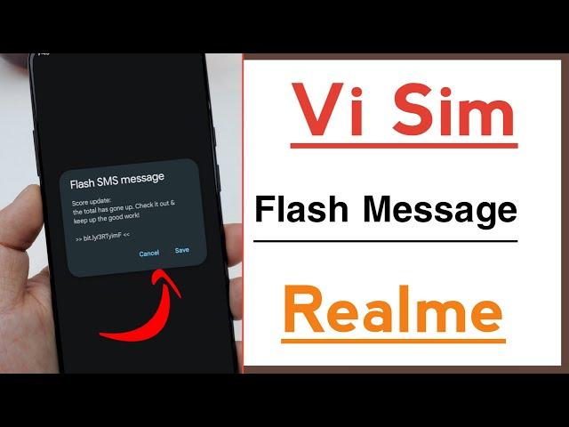 How To Turn Off Vi Sim Flash SMS Message in Realme Device