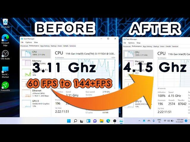 Optimize CPU for Gaming without clocking | Boost CPU Performance and Speed in Windows 11