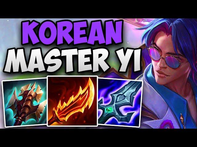 KOREAN CHALLENGER MASTER YI ONE-TRICK FULL GAMEPLAY! | CHALLENGER YI JUNGLE GAMEPLAY | Patch 15.2