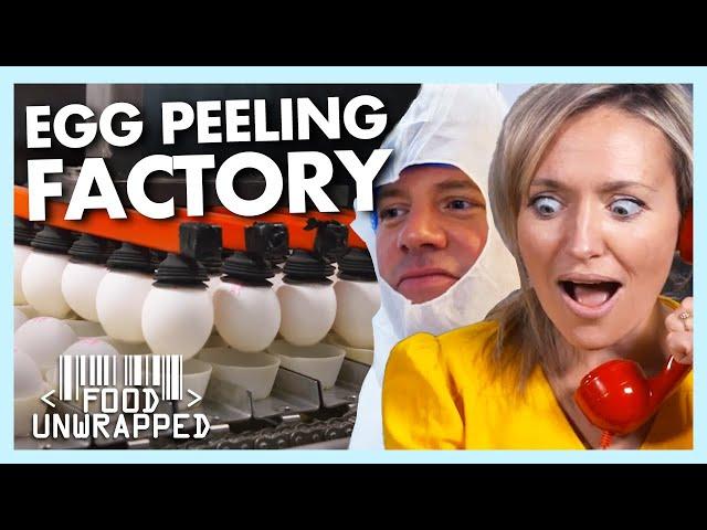 How Factories Peel Hard Boiled Eggs | Food Unwrapped