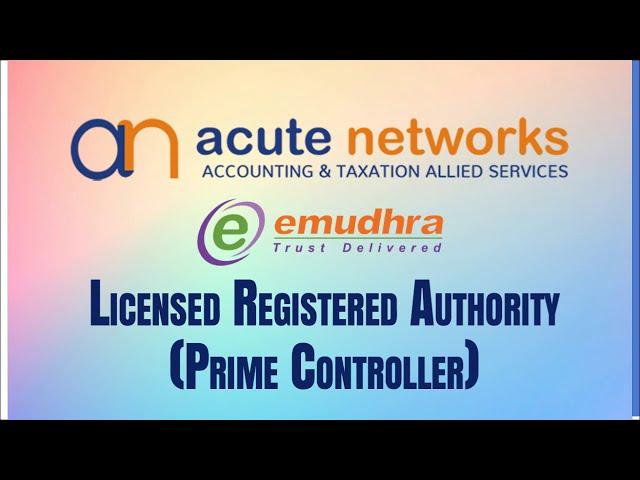 Apply Paperless DSC with Pan eKYC | Acute Networks | Digital Signature Process