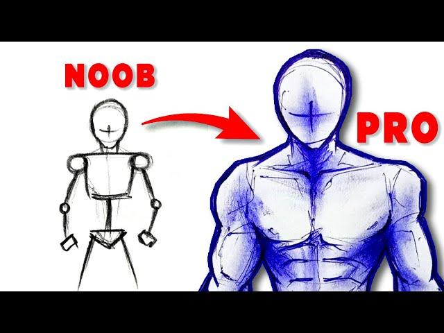 Learn DRAWING anime characters Body in just 8 min. like a PRO!