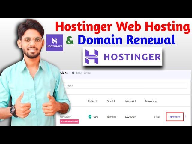 How to Renew Hostinger Hosting 2023 | Hostinger Domain Renewal Process Hindi | Hostinger Web Hosting