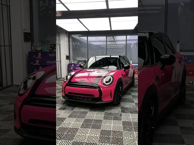 BMW Mini color change|||car wraps color: beetroot purple#nascarwraps #vinylwrap #vinylwraps