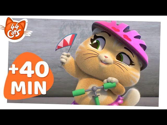 44 Cats | 40 MINUTES of pawesome moments | Season 2 | Compilation 1