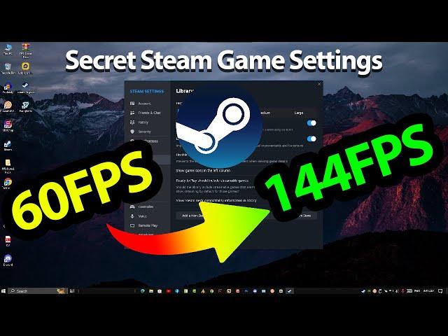 Steam FPS Boost And Reduce INPUT LAG  - Low End PC  in 2023*