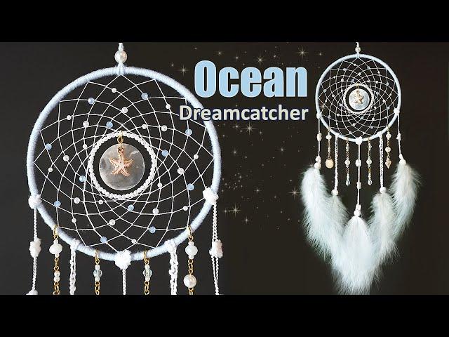 DIY Tutorial l How To Make Beautiful Ocean Themed Dreamcatcher ? | step by step easy webbing