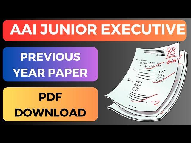 how to download aai je previous year paper/aai junior executive previous paper