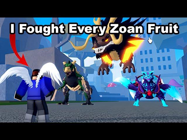 I Fought Every Zoan Fruit In Roblox Blox Fruits...