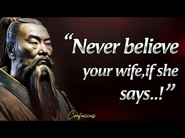 Never Believe Your Wife,if She Says..| Confucius Quotes | Spoken Gold